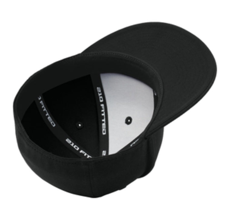🎩6-Panel Flex Fit/Flat Bill - Structured - Embroidered - Black