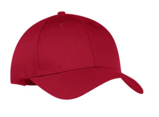 🧢Red 6-Panel Caps - Embroidered