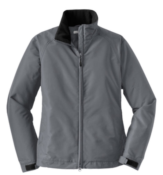 🧥Ladies - Embroidered - Challenger Winter Jacket - Steel Grey/Black