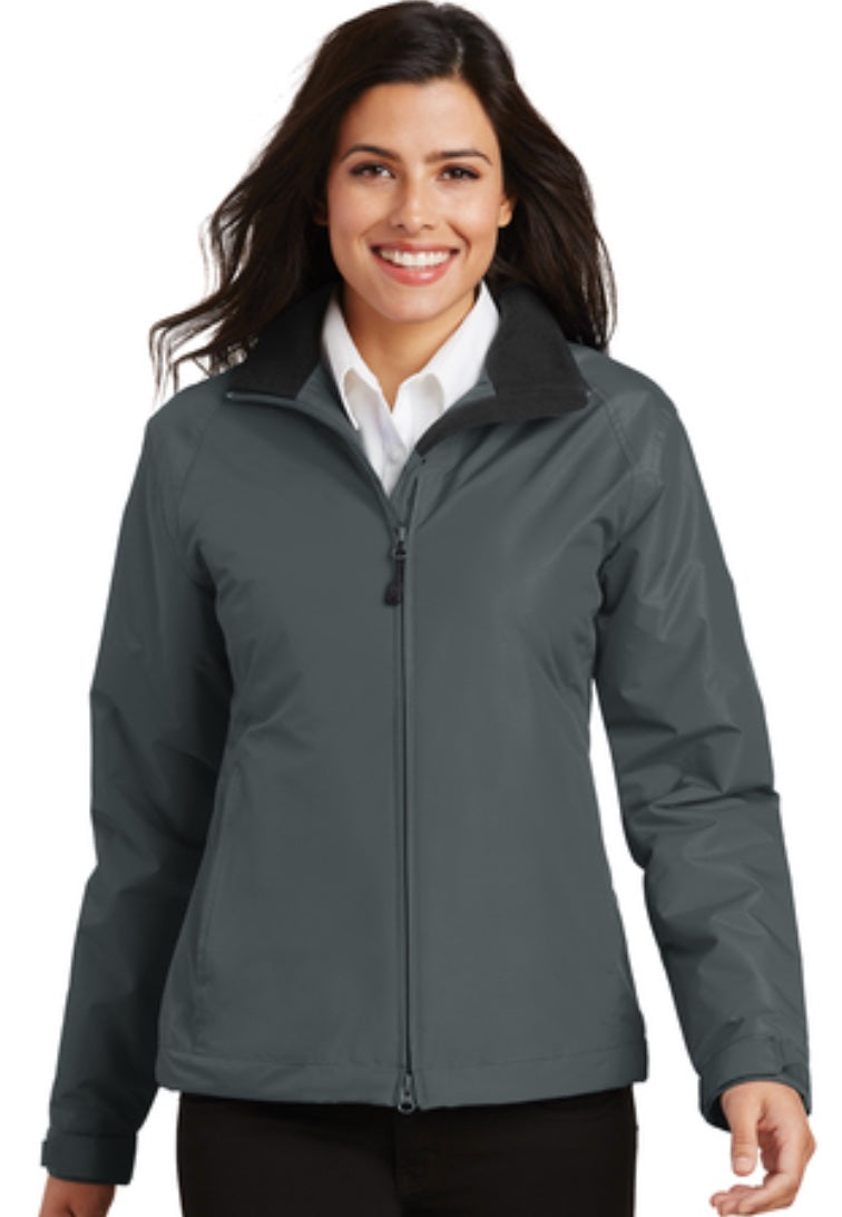 š§„Ladies - Embroidered - Challenger Winter Jacket - Steel Grey/Black