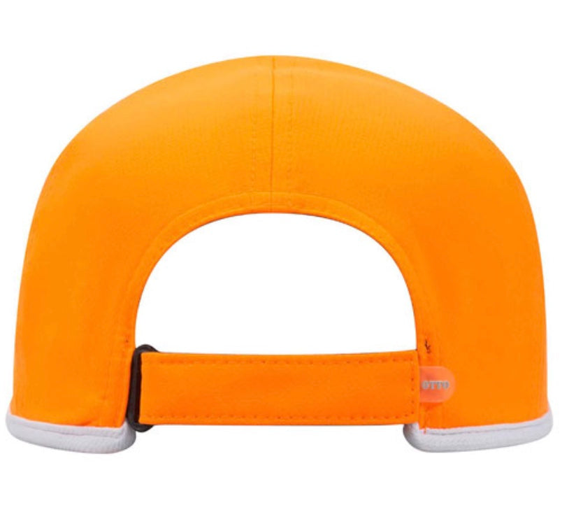 š§¢Orange/White 6-Panel Cool Comfort Running Cap - Embroidered