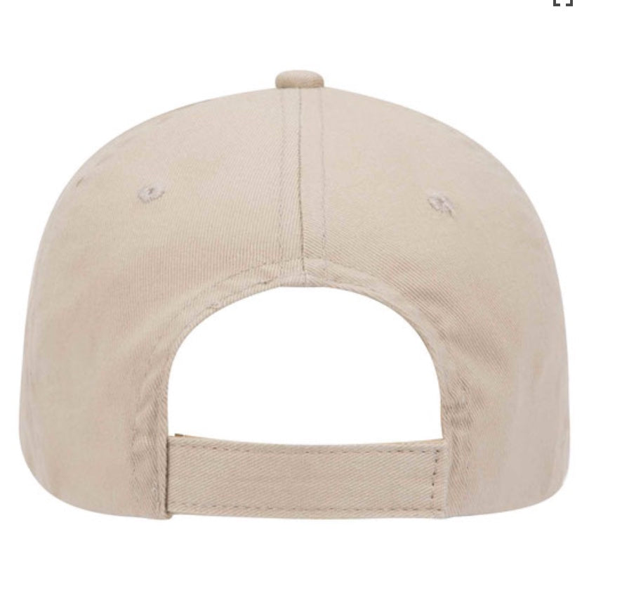 🧢Khaki 6-Panel Denim Twill Caps - Embroidered