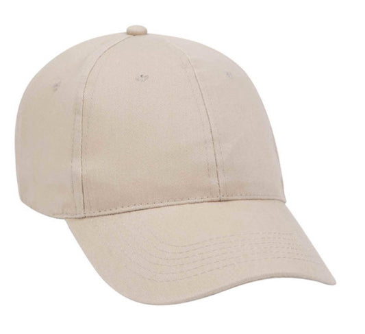 🧢Khaki 6-Panel Denim Twill Caps - Embroidered