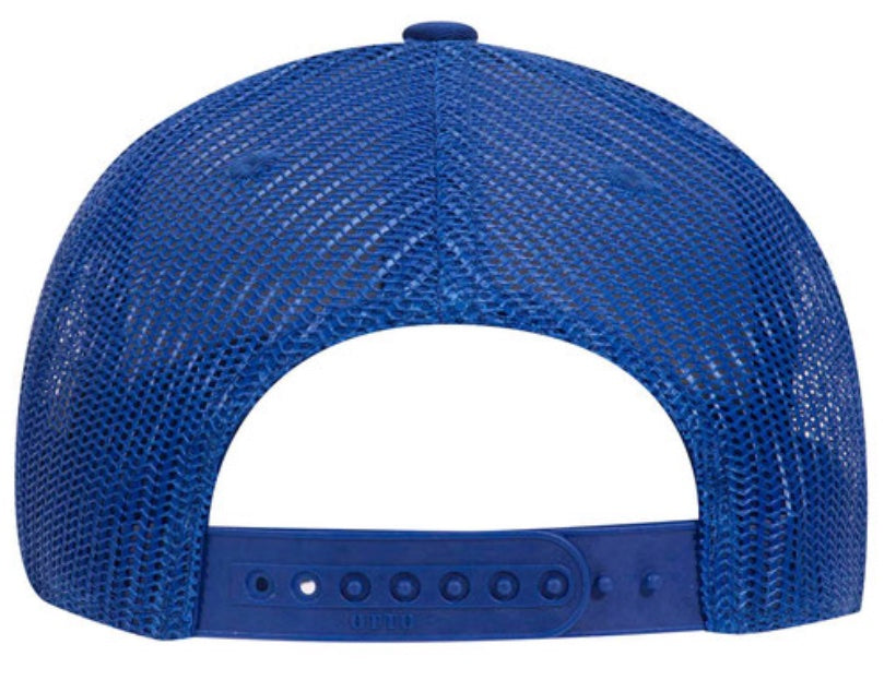 🧢Royal 6-Panel Cotton/100% Polyester Mesh Back Caps - Embroidered