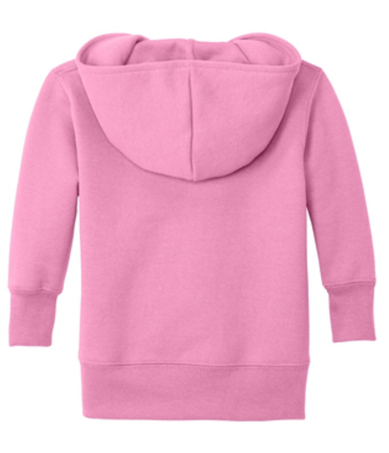 šInfant/Toddler Fleece Hooded Sweatshirt - Embroidered - Pink