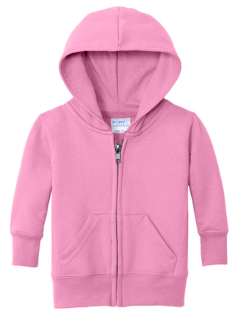 šInfant/Toddler Fleece Hooded Sweatshirt - Embroidered - Pink
