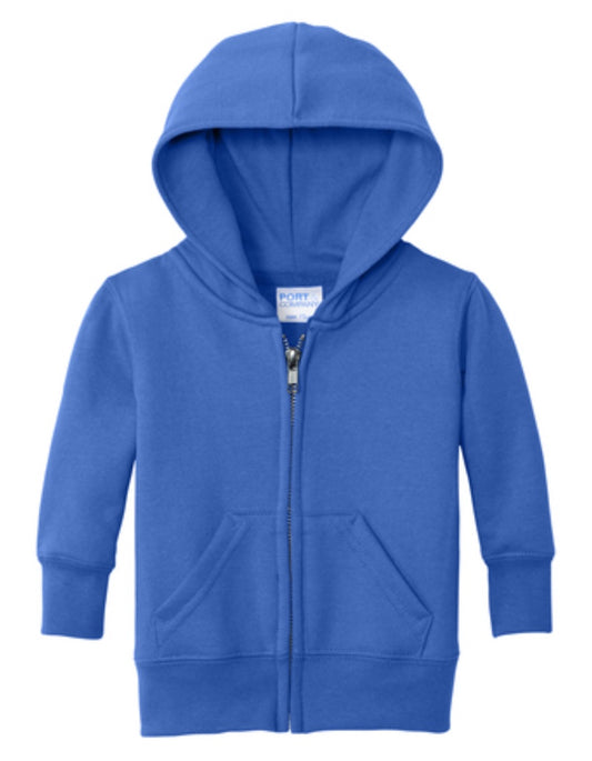 🐑Infant/Toddler Fleece Hooded Sweatshirt - Embroidered - Royal