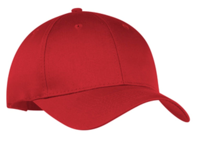 🧢True Red 6-Panel Caps - Embroidered
