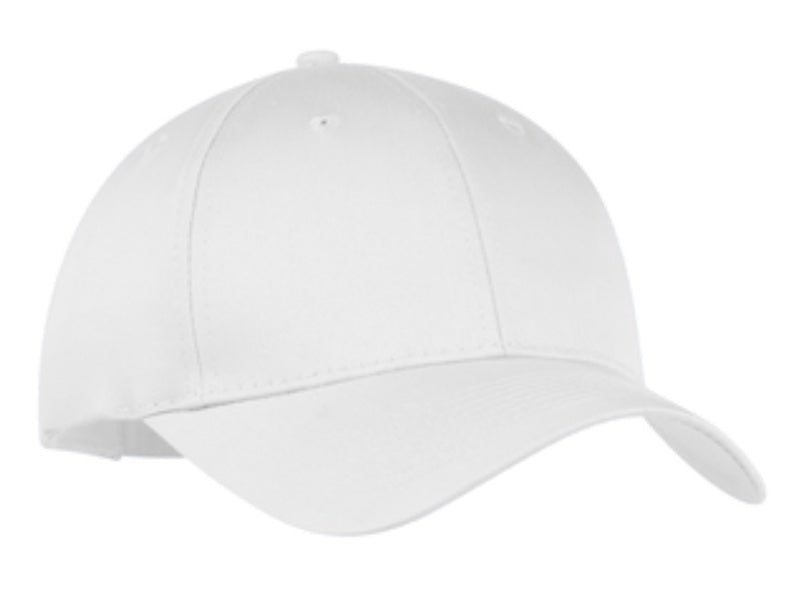 ð§¢White 6-Panel Caps - Embroidered