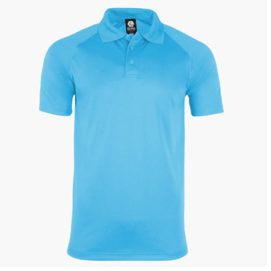 👕Mens - Embroidered - 100% Polyester Polo - Light Blue