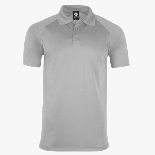👕Mens - Embroidered - 100% Polyester Polo - Lt. Grey