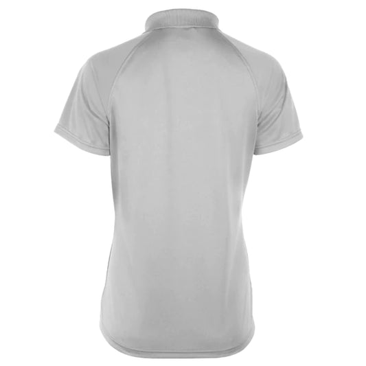 👕Ladies - Embroidered - 100% Polyester Polo - Lt. Grey
