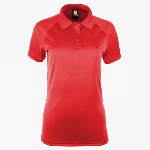 đź‘•Ladies - Embroidered - 100% Polyester Polo - Red