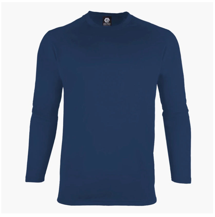 đ¨Wholesale - Mens/Unisex L/S T-Shirt - 100% Polyester - Medium - Navy
