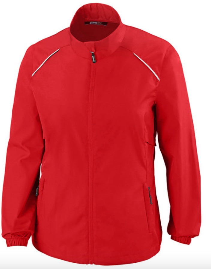š§„Ladies - Embroidered - Core 365 Techno Lite Motivate Unlined Lightweight Jacket - Red