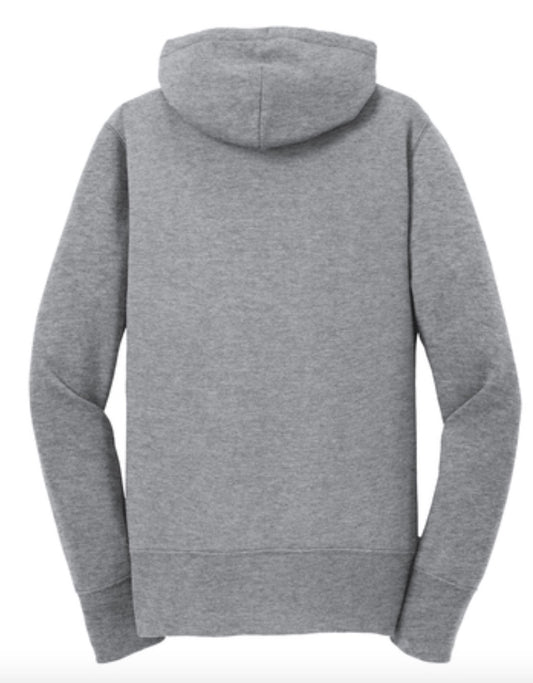 🐑Ladies - Embroidered - Full Zip Hooded Sweatshirt - Athletic Heather