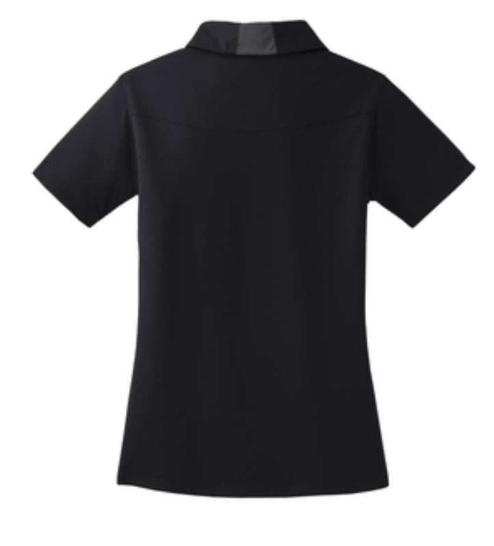 đź‘•Ladies - Embroidered - Side Blocked Micropique Sport-Wick Polo - Black/Iron Grey