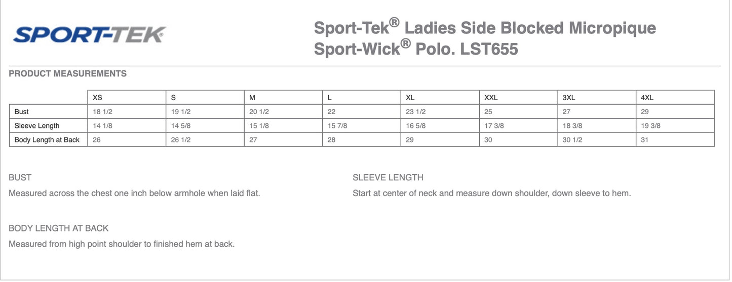 đź‘•Ladies - Embroidered - Side Blocked Micropique Sport-Wick Polo - Black/Iron Grey