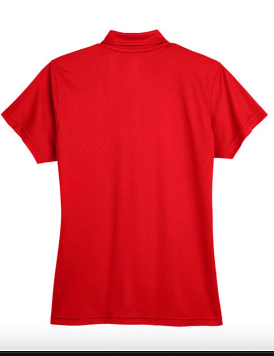 👕Ladies - Embroidered - 100% Polyester/Snag Protection Polo - Red