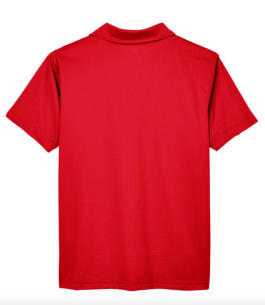 👕Mens - Embroidered - 100% Polyester Polo/Snag Resistant - Red