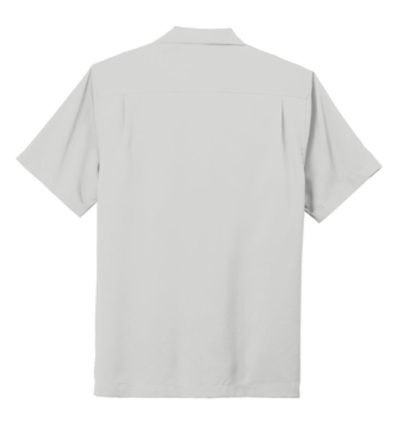 đź‘•Mens - Embroidered - Camp/Staff Short Sleeve Shirt - Silver