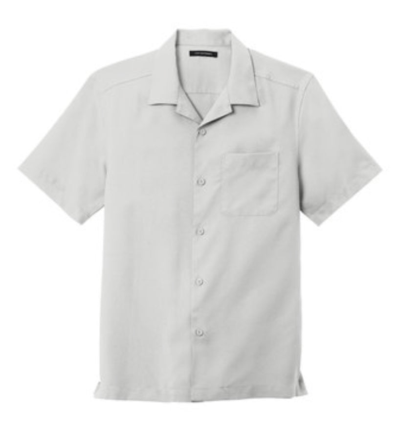 đź‘•Mens - Embroidered - Camp/Staff Short Sleeve Shirt - Silver