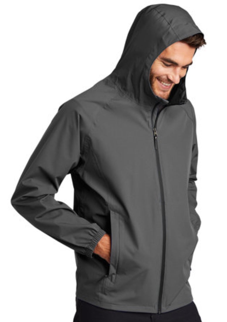 š§„Mens - Embroidered - Port Essential Rain Jacket- Graphite