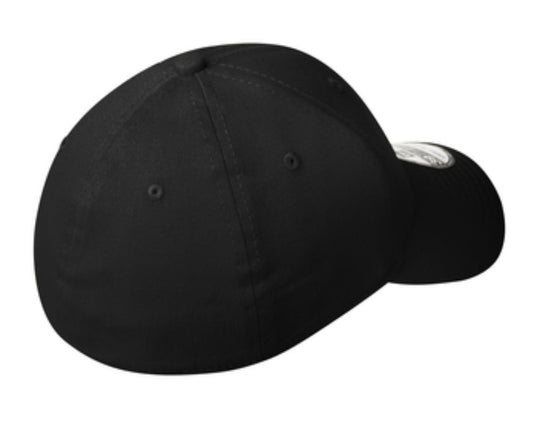 🎩6-Panel Flex Fit New Era - Structured - Embroidered - Black