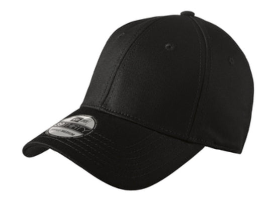 🎩6-Panel Flex Fit New Era - Structured - Embroidered - Black