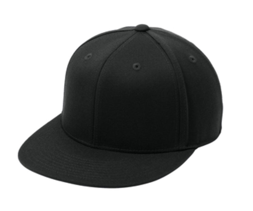 🎩6-Panel Flex Fit/Flat Bill - Structured - Embroidered - Black