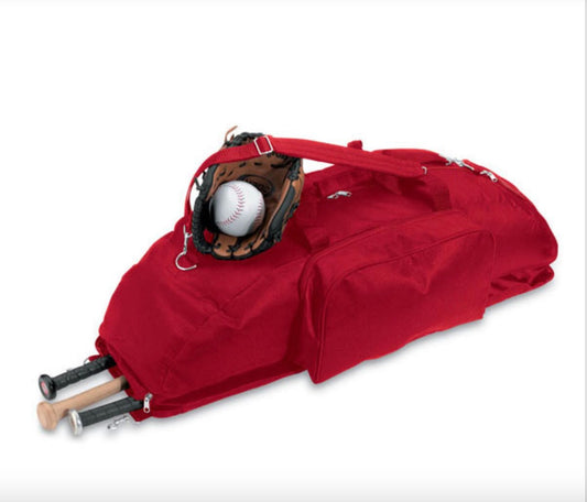 ⚾️Baseball/Softball Bat Bag - 600D Polyester - Embroidered - Red