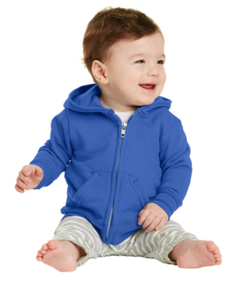 🐑Infant/Toddler Fleece Hooded Sweatshirt - Embroidered - Royal