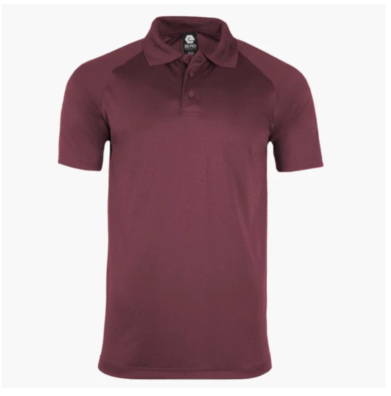 👕Mens - Embroidered - 100% Polyester Polo - Maroon