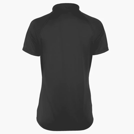 👕Ladies - Embroidered - 100% Polyester Polo - Black