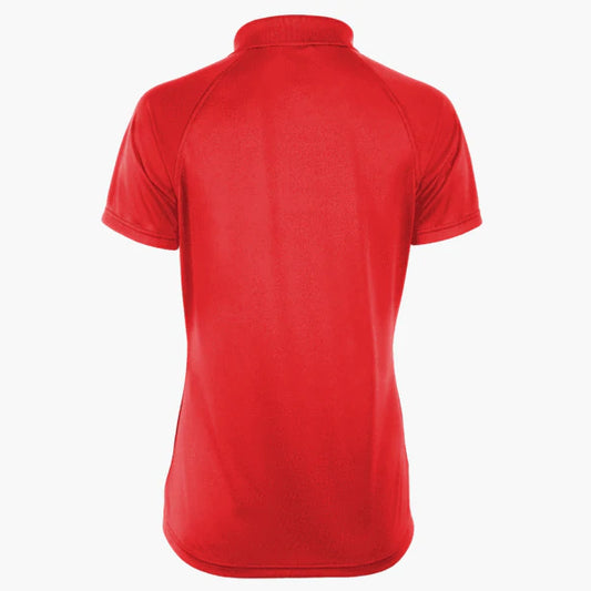 👕Ladies - Embroidered - 100% Polyester Polo - Red