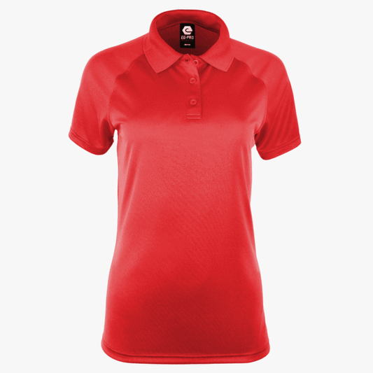 👕Ladies - Embroidered - 100% Polyester Polo - Red