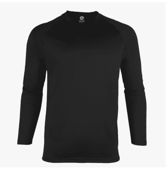 🚨Wholesale - Mens/Unisex L/S T-Shirt - 100% Polyester - Large - Black
