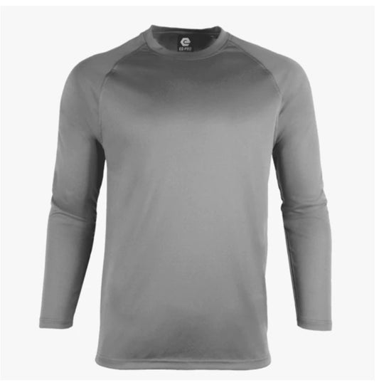 🚨Wholesale - Mens/Unisex L/S T-Shirt - 100% Polyester - Medium - Graphite