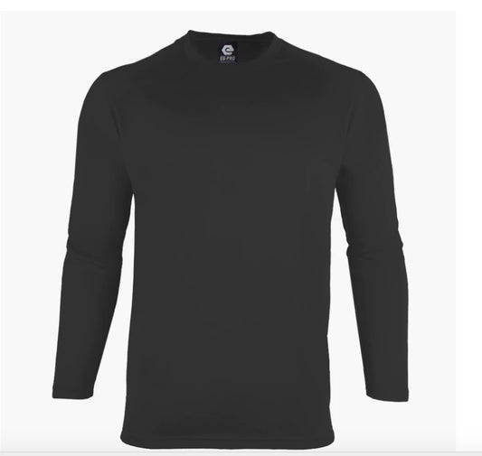 🚨Wholesale - Mens/Unisex L/S T-Shirt - 100% Polyester - Medium - Black