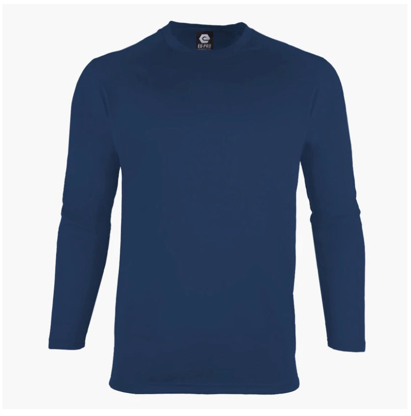 🚨Wholesale - Mens/Unisex L/S T-Shirt - 100% Polyester - Medium - Navy
