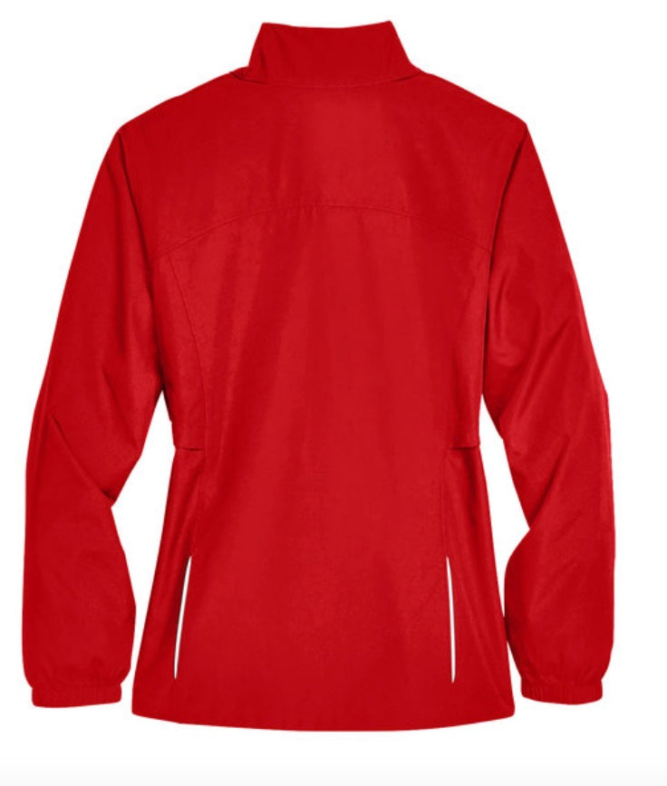 🧥Ladies - Embroidered - Core 365 Techno Lite Motivate Unlined Lightweight Jacket - Red