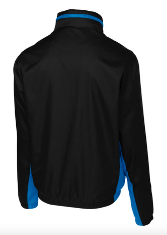 🧥Mens - Embroidered - Port Authority® Core Colorblock Wind Jacket- Black/Blue