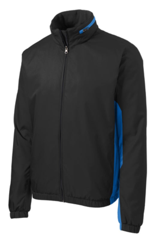 🧥Mens - Embroidered - Port Authority® Core Colorblock Wind Jacket- Black/Blue